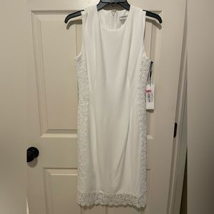 Size 4 Calvin Klein White Dress - tags on